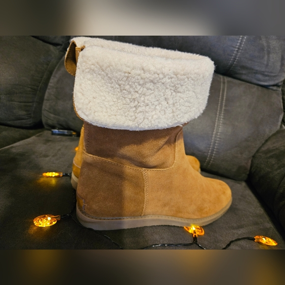 BASS ARIA brown Suede and Shearling Boots sz8 - Picture 5 of 12
